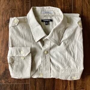 Express Fitted Long Sleeve Button Down